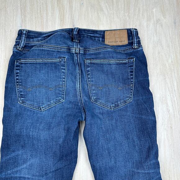 American Eagle AirFlex+ Temp Tech Blue Stretch Skinny Denim Casual Jeans 29x30 - Picture 11 of 13